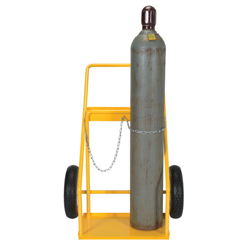 Chariot pour bouteille de gaz, Roues Caoutchouc, Base de 22" la x 14-1/8" lo, 250 lb Chandler Sales