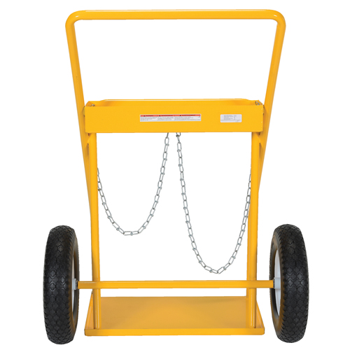 Chariot pour bouteille de gaz, Roues Caoutchouc, Base de 22" la x 14-1/8" lo, 250 lb Chandler Sales
