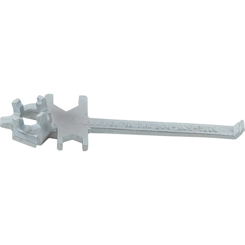 Single Ended Specialty Bung Nut Wrench, 1-1/2" Opening, 7-1/2" Handle, Zinc Cast Steel Chandler Sales