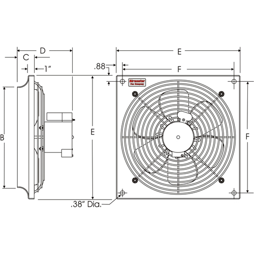All Purpose Wall Fans, Commercial, 2 Speed, 12" Diameter Chandler Sales