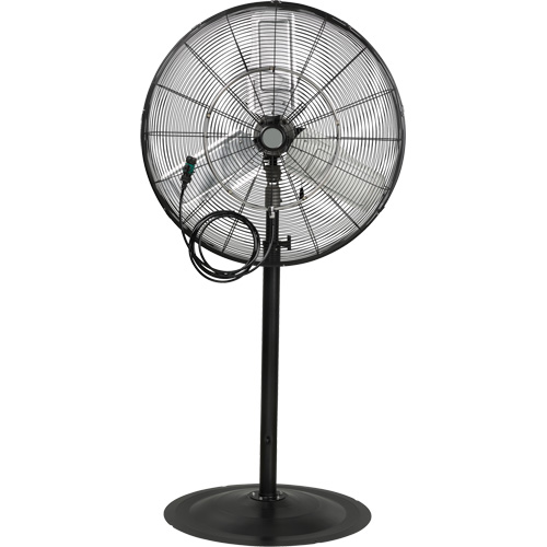 Ventilateur oscillant sur socle avec vaporisation &agrave; moteur &eacute;tanche &agrave; l'eau, Robuste, 3 Vitesses, Diam&egrave;tre de 30" Chandler Sales