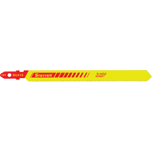 Lames pour scie sauteuse Unified Shank, Bim&eacute;tal, 4" lo, 18 dents par pouce Chandler Sales