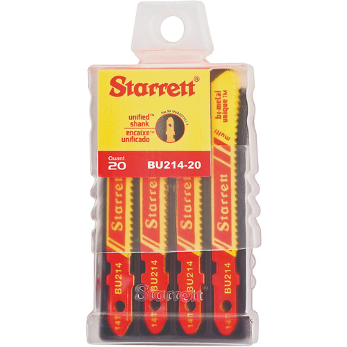 Lames pour scie sauteuse Unified Shank, Bim&eacute;tal, 2" lo, 14 dents par pouce Chandler Sales