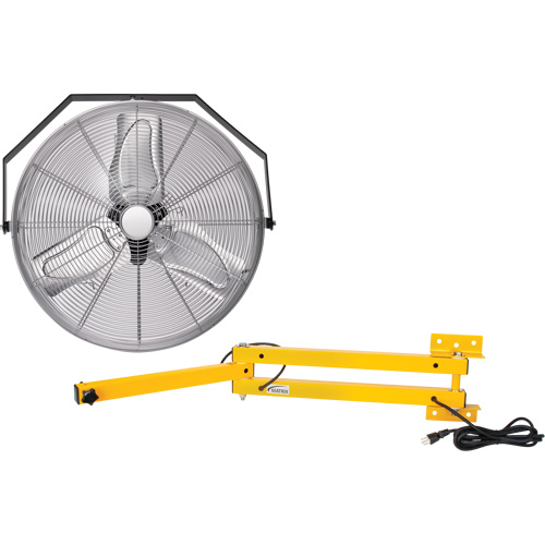 Trousse de ventilateur pour poste de travail industriel avec bras double verrouillable, Industriel, 3 vitesses, Diam&egrave;tre de 24" Chandler Sales