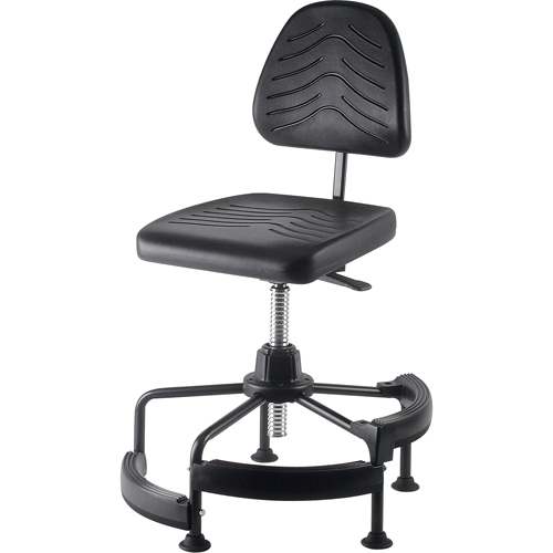 Si&egrave;ges industriels, Stationnaire, Ajustable, 38" - 45", Polyur&eacute;thane Si&egrave;ge, Noir Chandler Sales