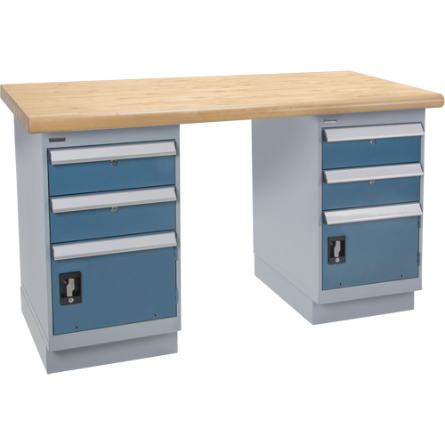 Pre-Designed Workbench, Dual Drawers, 2500 lbs. Cap., 60" W x 36" D, 34" H Chandler Sales