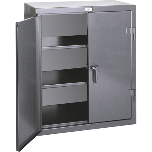 Counter Top Storage Cabinets, Steel, 2 Shelves, 36" H x 24" W x 20" D, Grey Chandler Sales