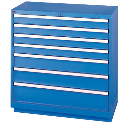Armoires de rangement avec tiroirs, 7 tiroirs, 40-1/4" la x 22-1/2" p x 41-3/4" h, Bleu brillant Chandler Sales