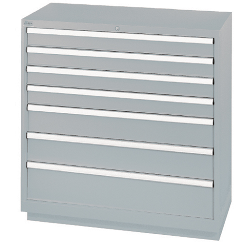 Drawer Cabinets, 7 Drawers, 40-1/4" W x 22-1/2" D x 41-3/4" H, Grey Chandler Sales