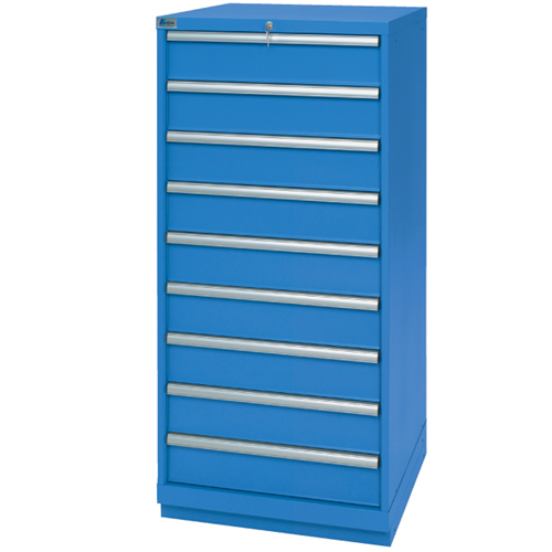 Armoires de rangement avec tiroirs, 9 tiroirs, 28-1/4" la x 28-1/2" p x 59-1/2" h, Bleu brillant Chandler Sales