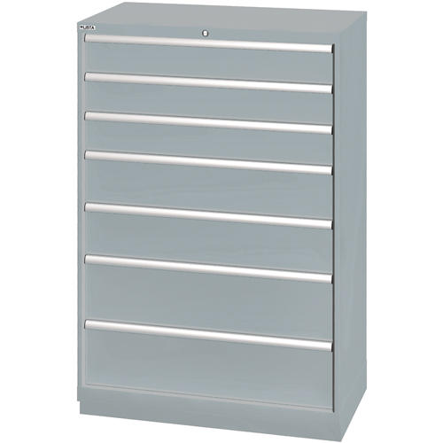 Armoires de rangement avec tiroirs, 7 tiroirs, 40-1/4" la x 22-1/2" p x 59-1/2" h, Gris Chandler Sales