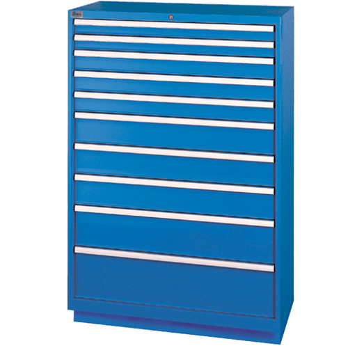 Armoires de rangement avec tiroirs, 10 tiroirs, 40-1/4" la x 22-1/2" p x 59-1/2" h, Bleu brillant Chandler Sales
