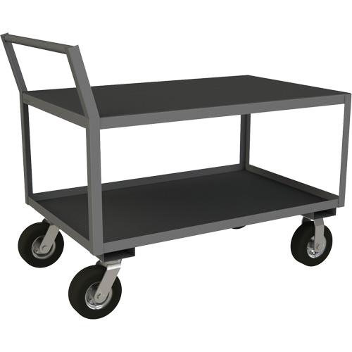 Low Profile Instrument Cart, 2 Tiers, 24-1/4" W x 51" D x 40-15/16" H, 1200 lbs. Cap. Chandler Sales