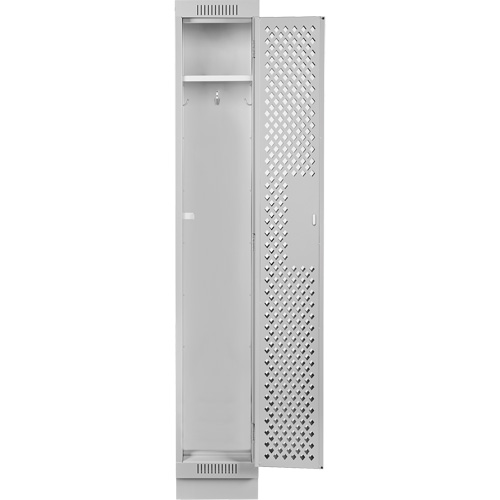 Clean Line Lockers, 12" x 18" x 76", Steel, Grey, Rivet (Assembled), Perforated Chandler Sales