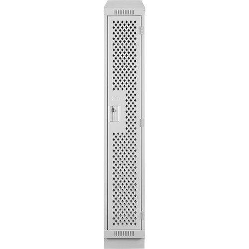 Clean Line Lockers, 12" x 15" x 82", Steel, Grey, Rivet (Assembled), Perforated Chandler Sales
