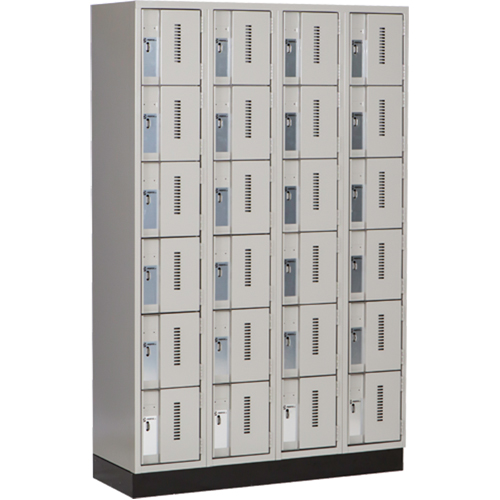 Casiers robustes Concorde, 6 niveaux, Bloc de 4, 48" x 18" x 76", Acier, Gris, Soud&eacute; (assembl&eacute;) Chandler Sales