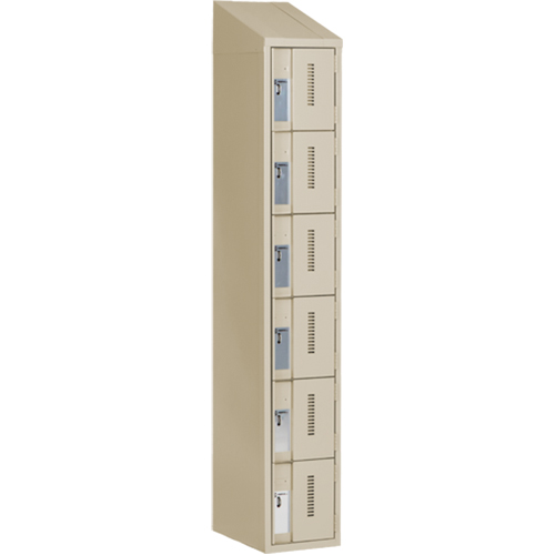 Casiers robustes Concorde, 6 niveaux, 12" x 18" x 78", Acier, Beige, Soud&eacute; (assembl&eacute;) Chandler Sales