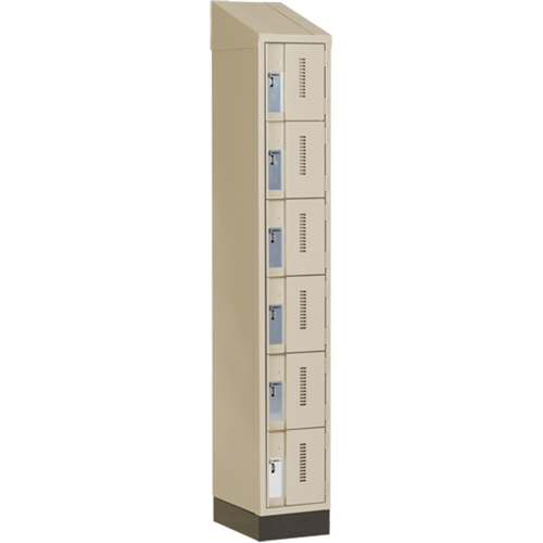 Casiers robustes Concorde, 6 niveaux, 12" x 18" x 82", Acier, Beige, Soud&eacute; (assembl&eacute;) Chandler Sales