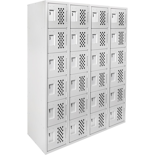 Clean Line Lockerettes, 6 -tier, Bank of 4, 18" x 72" x 12", Steel Chandler Sales