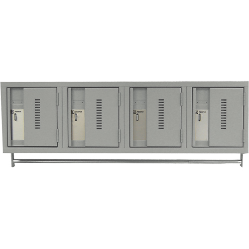 Wall Hung Lockers - Heavy Duty, Bank of 4, 18" x 12" x 12", Steel Chandler Sales