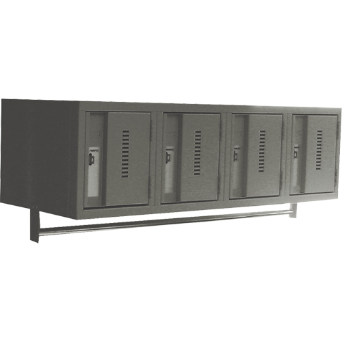 Casiers muraux robustes, Bloc de 4, 18" x 12" x 12", Acier Chandler Sales