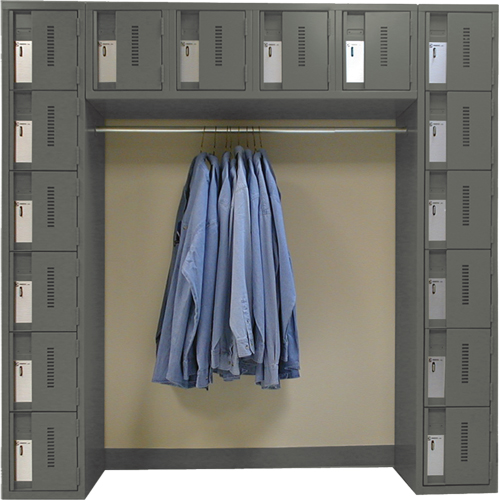 Archettes Concorde Heavy Duty Lockers, 16 -tier, Bank of 3, 18" x 72" x 72", Steel Chandler Sales
