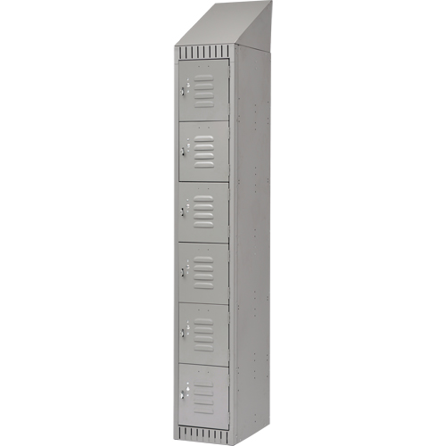 Casiers, 6 niveaux, 12" x 18" x 82", Acier, Gris, D&eacute;mont&eacute; Chandler Sales