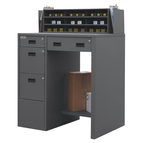 Bureau d'atelier, 39" la x 29" p x 53" h, Gris Chandler Sales