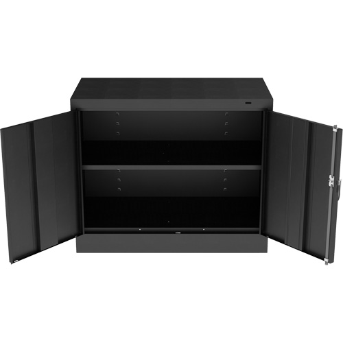 Standard Desk-High Cabinet, Steel, 30" H x 36" W x 18" D, Black Chandler Sales