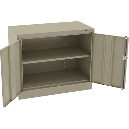 Armoire standard &agrave; hauteur de bureau, Acier, 30" h x 36" la x 18" P, Beige Chandler Sales