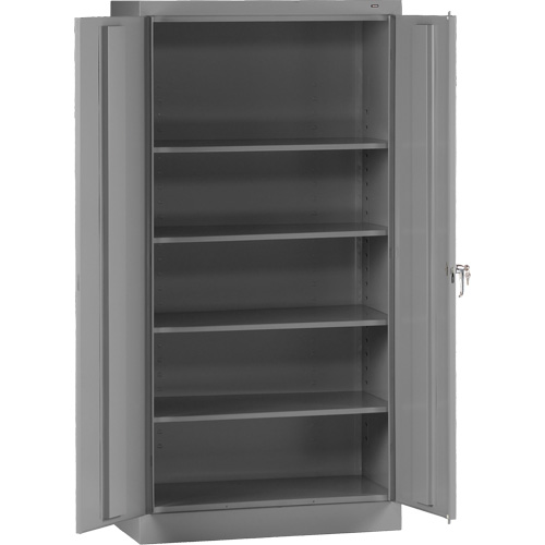 Standard Storage Cabinet, Steel, 4 Shelves, 72" H x 36" W x 18" D, Grey Chandler Sales