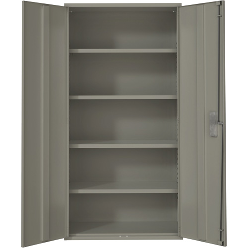 Armoire de rangement Hi-Boy, Acier, 4 Tablettes, 72" h x 36" la x 18" P, Gris Chandler Sales