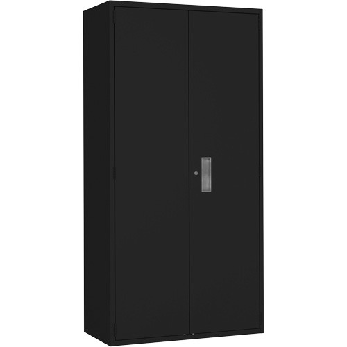Wardrobe Storage Cabinet, Steel, 36" W x 18" D x 72" H, Black Chandler Sales