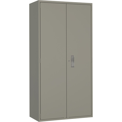 Wardrobe Storage Cabinet, Steel, 36" W x 18" D x 72" H, Grey Chandler Sales