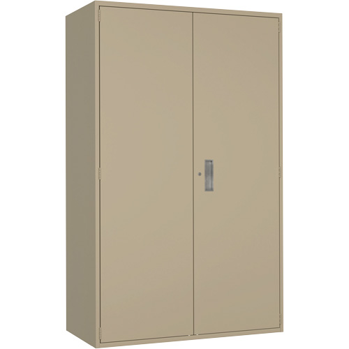 Armoire de rangement Hi-Boy tr&egrave;s large, Acier, 4 Tablettes, 72" h x 48" la x 24" P, Beige Chandler Sales