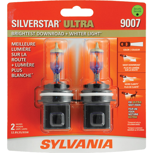9007 SilverStar&reg; Ultra Headlight Bulb, Halogen, 55 W/65 W, White Chandler Sales