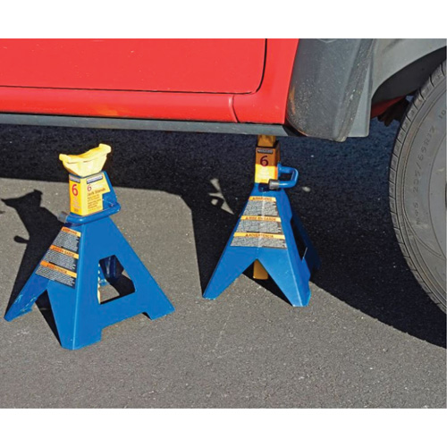 Jack Stand, Locking Handle/Ratchet, 6 tons Capacity, 25-1/4" H Chandler Sales