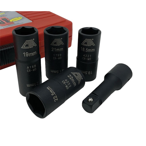 Flip Socket Kit, 5 Pieces, 1/2" Drive Size Chandler Sales