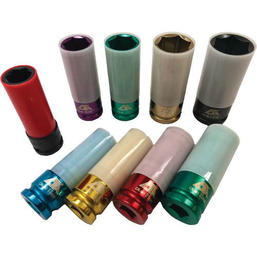 Jeu de douilles &agrave; chocs principales &agrave; paroi mince, 9 Morceaux, Prise de 1/2" Chandler Sales