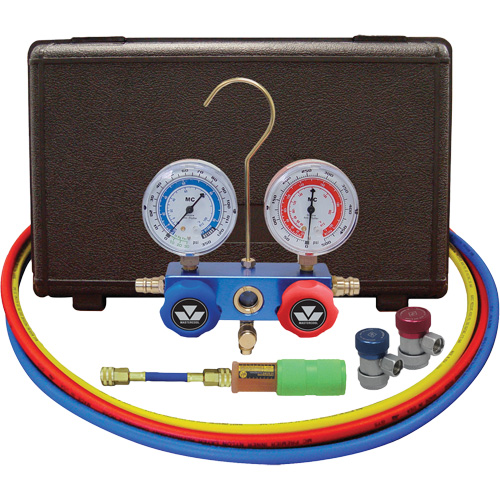 Jeu de manom&egrave;tres pour automobile avec mini-injecteur de colorant et coupleurs manuels Chandler Sales