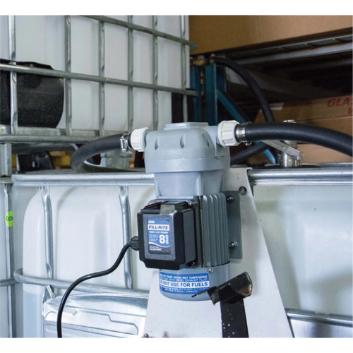 Pompe de transfert de fluide d'&eacute;chappement diesel (DEF) 115 V CA avec support pour cuve GRV et pistolet Chandler Sales