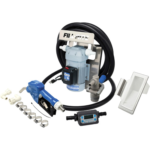 Pompe de transfert de fluide d'&eacute;chappement diesel (DEF) 115 V CA avec support pour cuve GRV, pistolet et compteur Chandler Sales