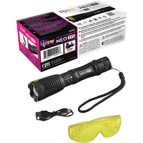 Lampe UV rechargeable pour la d&eacute;tection des fuites UView Phazer NEO 395 Chandler Sales