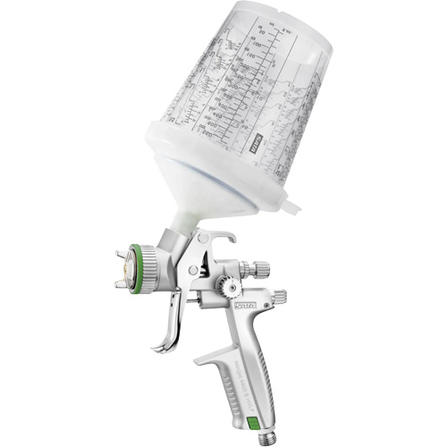 Pistolet de peinture de premi&egrave;re qualit&eacute; 4400?B HVLP?1,2 SR avec godet RPS 0,3?L, pour les retouches de finitions automobiles, Entr&eacute;e d'air 1/4" NPT, 4,24 pi³/min, Capacit&eacute; 0,3 L, 0,14 psi Chandler Sales