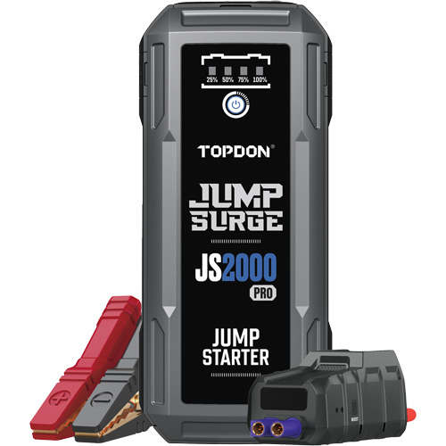 D&eacute;marreur de secours, banque d'alimentation et lampe de poche JumpSurge2000Pro &agrave; 2500 A de pointe Chandler Sales