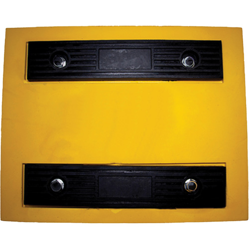 Wheel Chock, Polyurethane, Yellow, 15-1/4" W x 12-1/8" D x 10-3/4" H Chandler Sales