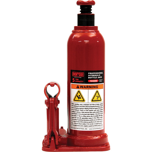 Professional Hydraulic Bottle Jack, 5 Ton(s), 18-7/8" Raised Height Chandler Sales