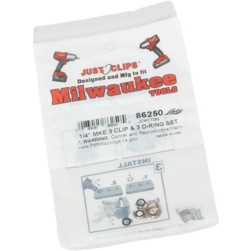 1/4" Clips & O-Rings Set for Milwaukee Chandler Sales