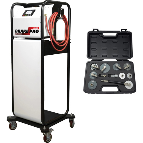 Pompette de purge de frein Brake-Pro &agrave; structure haute avec adaptateurs Chandler Sales