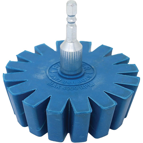 Conical Gear Eraser Wheel with Quick-Connect Arbor Adapter Chandler Sales